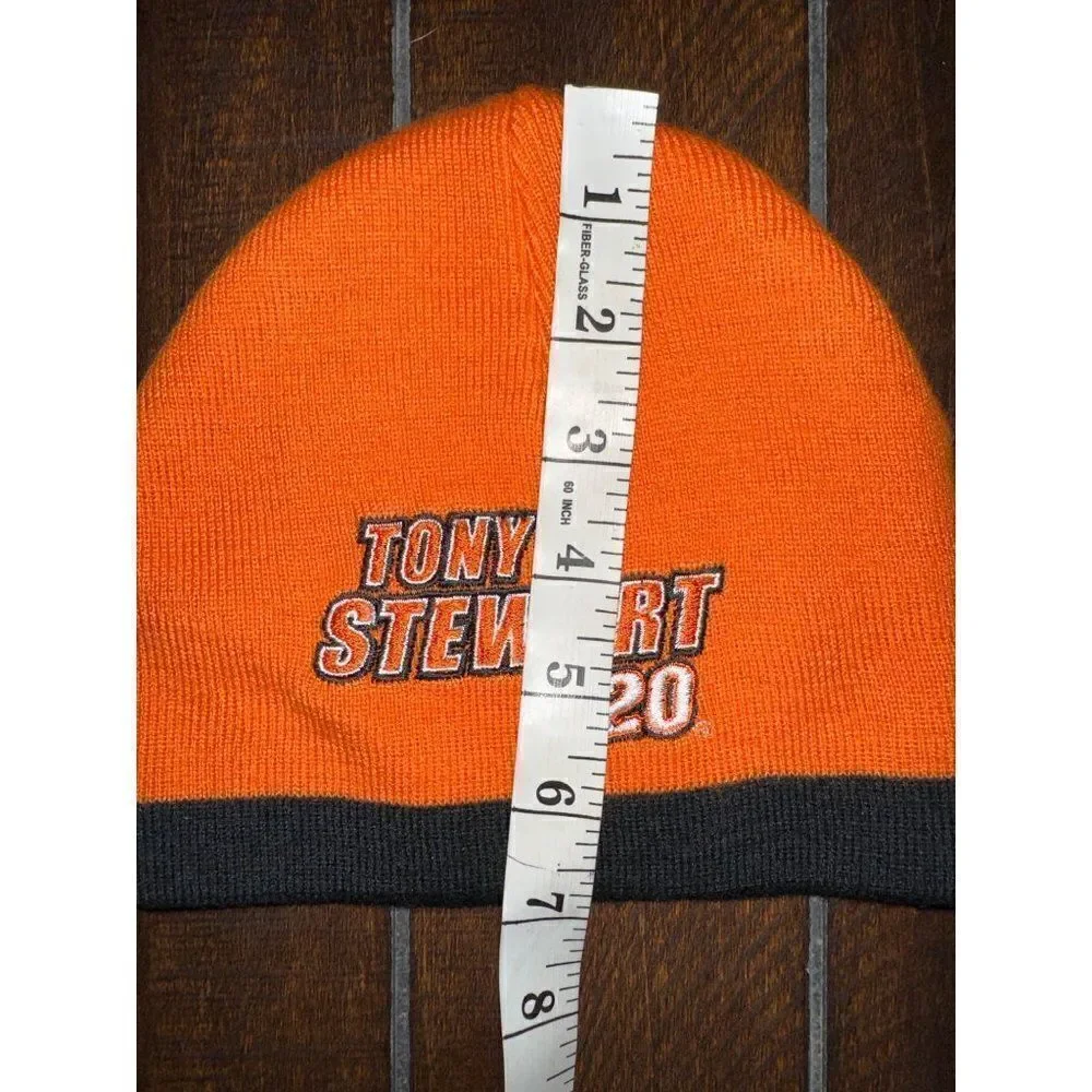 Tony Stewart 20 Orange & Black Beanie Hat Toboggan‎